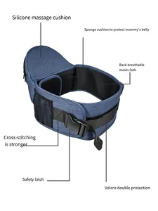 Individueller hochwertiger Reisebaby-Träger Langbogen-Bogen-Schutz-Hippsitz ergonomischer Taillen-Träger Bowborns-Sicherheits-Baby-Wrap-Träger