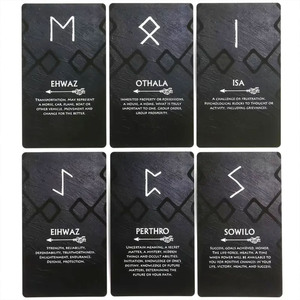 Cartes d'<span class=keywords><strong>Oracle</strong></span> Runic Personnalisées en Usine, Artisanat Moderne Exquis pour les Réunions Familiales et les Cérémonies de Divination - Product Image 5