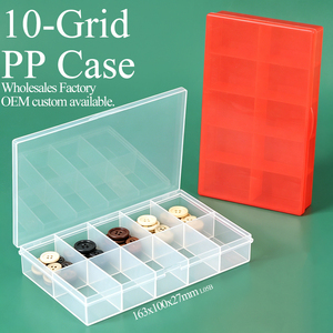 SUNSHING 10 Compartment Transparent Plastic <b>Storage</b> <b>Box</b> Small Parts Assortment Case for Buttons Screws Tackle Fishing Pill - Product Image 1