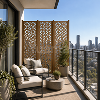 Panneaux de séparation décoratifs pour balcon extérieur, écran d'intimité pour terrasse d'appartement, composite WPC imperméable, fournisseur en gros