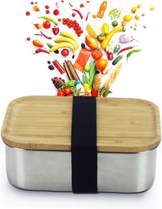 กล่องข้าวสแตนเลสพกพาขนาด 800 มล. พร้อมฝาปิดสำหรับใส่อาหาร - Product Image 4