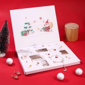 2025 nuevas mujeres DIY moda 24 calendario cuenta regresiva pulsera collar pendientes anillo aleación sorpresa caja de regalo para Navidad Adviento - Product Image 1