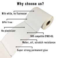 Étiquettes adhésives thermiques directes 4*6, 100*150mm, format A6, rouleau d'étiquettes d'expédition thermiques, papier thermique compatible avec les imprimantes Dymo