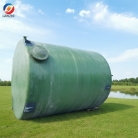 Réservoirs d'eau horizontaux en fibre de verre (FRP) LAN ZHI 100m³ avec soudure, pour usage agricole et industriel chimique, procédé de bobinage