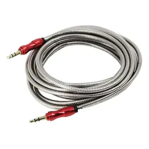 Câble audio auxiliaire blindé 3,5 mm 3M Fil de cuivre tressé Mâle vers Mâle pour utilisation automobile et audio professionnelle par ELEGATE WI.96.3 - Product Image 4