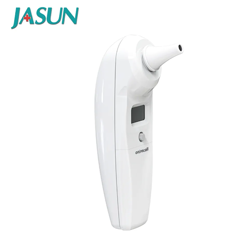 JASUN-ميزان حرارة رقمي يعمل بالأشعة تحت الحمراء للأطفال في عمر 1 ثانية مع غطاء للفحص ، جاهز للشحن ، للاستخدام المنزلي