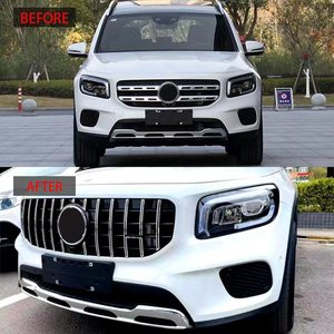 Calandre avant Mercedes-Benz GLB 2020-2023 style GT ABS noir avec bandes argentées - Product Image 2