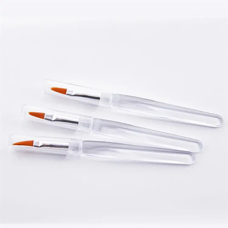 Disposable Clear Handle Mini Lipstick Lip Liner Scrub Lip Brush