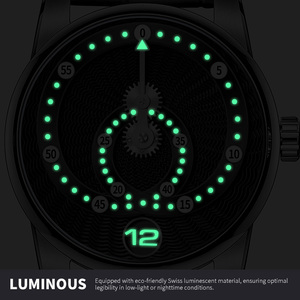 Montre automatique à mouvement Miyota de qualité supérieure, design personnalisé, mécanique, en forme de cœur, avec orbite étoilée et heures errantes, fabriquée en usine, montre homme luxe - Product Image 3