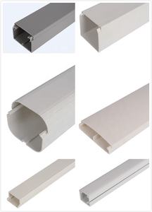 Concealer de câble de gestion de câble en PVC blanc Conduits de câblage solides ronds et fendus en plastique - Product Image 2