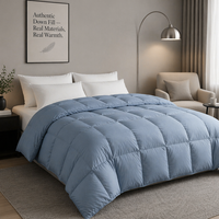 Couette d'hiver légère et imperméable en duvet de canard, chaleur moyenne, housse en coton ultra-douce, pour lits simples, doubles et très grands, usage domestique