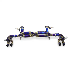 Scarico Catback <span class=keywords><strong>blu</strong></span> bruciato personalizzato per Lamborghini Huracan 5.2 LP580/LP610 tubo di scarico 2014-2023 - Product Image 1