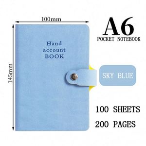 Office PU Vege Frosted Soft Leather Cover A6 Paper Notebook Diary Journal Office School Note Account Book - Product Image 5