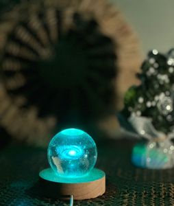 Người bán hàng tốt nhất vòng bằng gỗ LED ánh sáng đơn sắc 3D trực quan điều khiển từ xa trang trí nhà cho phòng ngủ Plug-in pin nguồn điện - Product Image 4