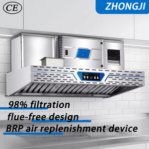 <span class=keywords><strong>Extracteur</strong></span> <span class=keywords><strong>de</strong></span> fumée <span class=keywords><strong>de</strong></span> cuisine commercial électrique sur mesure 1200W en acier inoxydable avec précipitateur électrostatique et capteur tactile - Product Image 1