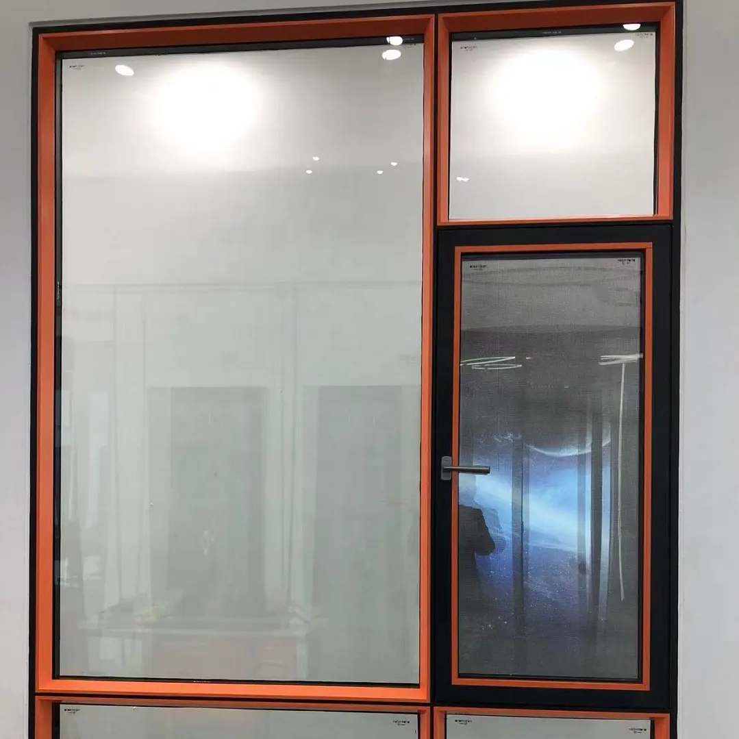 आधुनिक डिजाइन एल्यूमीनियम खिड़कियों दरवाजे के लिए कांस्य धातु विंडोज डबल टेम्पर्ड ग्लास ध्वनिरोधी विला अपार्टमेंट कार्यालय होटल