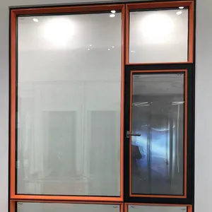 Puertas de ventanas de aluminio de diseño moderno, ventanas metálicas de bronce, vidrio templado doble insonorizadas para Villa, apartamento, oficina, Hotel