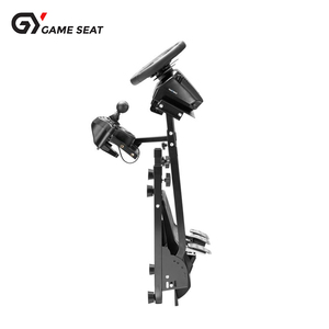 GY006 레이싱 게임 시뮬레이터 콘솔 로지텍 G29 용 가죽 스티어링 휠 스탠드 프레임 프로 접이식 시트 스틸 - Product Image 6