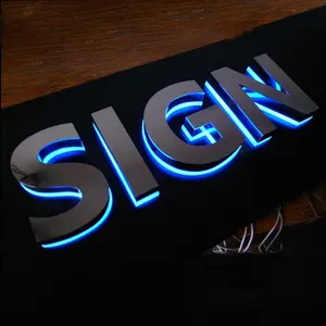 Outdoor Led Decor Advertising Backlit Letters 3d Channel Letter Lights Sign Acrylic Backlit Alphabet Lettering Signs