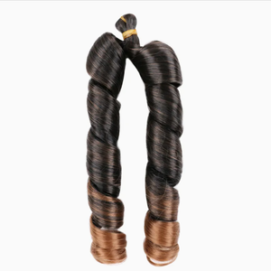 Perruque Cheveux Humains Ondulés Bouclés Longueur Moyenne, Volumineuse, Raie au Milieu, Style Naturel, pour Femmes Européennes et Américaines - Product Image 5
