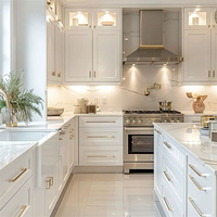 CBMMart 2025 Armoire de cuisine en bois massif haut de gamme personnalisée avec tiroir de cuisine coulissant