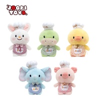 Jouets en peluche de chef animalier de dessin animé, série Canard Cochon, poupées en peluche douces, cadeau anti-stress, vente en gros