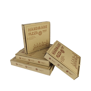 Wholesale Corrugated Cardboard Pizza Box <b>Square</b> Shape Pizza Box With Logo Printed - Product Image 1