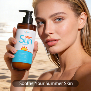 Gel <span class=keywords><strong>Douche</strong></span> Rafraîchissant Après-Soleil à l'Aloe Vera Naturel, Nettoyage Doux, Apaise les Coups <span class=keywords><strong>de</strong></span> Soleil, Gel <span class=keywords><strong>de</strong></span> Bain, Échantillon Gratuit en Gros - Product Image 1