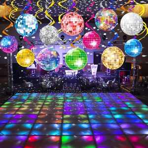 18 pezzi 4D Disco riflettente musica specchio palla palloncini per bambini decorazioni per feste di compleanno con altre forniture per feste - Product Image 4