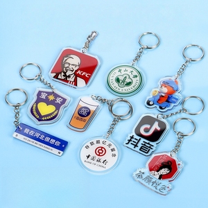Custom Design One Piece Glitter Display Acrylic <b>Keychain</b> Cute <b>Anime</b> Cartoon Style Personalize Sublimation Logo Waterproof - Product Image 3