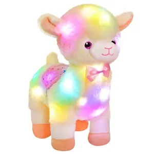 좋은 가격 라이트 업 화이트 LED 박제 동물 부드러운 플러시 장난감 글로우 선물 키즈