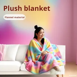 Nouveau en stock : Couverture en flanelle épaisse à double couche en peluche longue, commerce transfrontalier pour - Product Image 3