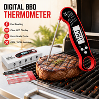 Thermomètre alimentaire numérique précis rapide sonde pliable pour gril cuisson accessoire de cuisine résistant à l'eau pour Camping en plein air