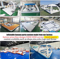 Usine Drop Stitch Gonflable Sea Dock Personnalisé Dock Flottant Bateau Pad Plate-Forme De Bain Pour L'extérieur