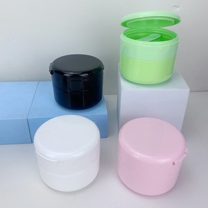 Eco Friendly Plastic PP White Pink Green Round Wide Mouth Skin Care <b>Eye</b> Cream Jar With Screw Lid 10g 30g 50g 100g 150g - Product Image 4
