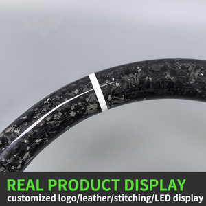 Volante Deportivo de Fibra de Carbono Forjado Plateado Personalizado para Toyota Camry Corolla RAV4 <span class=keywords><strong>SE</strong></span> XLE XSE 2018-2024 - Product Image 3