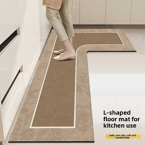 Tappetino da <span class=keywords><strong>Cucina</strong></span> a Forma di L in Terra di Diatomee, Antiscivolo, Facile da Pulire, Resistente allo Sporco, Tappeto <span class=keywords><strong>Angolare</strong></span> per <span class=keywords><strong>Cucina</strong></span> - Product Image 2