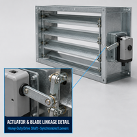 Vanne de régulation de volume motorisée flexible antidéflagrante pour conduits d'air, pour usage hospitalier