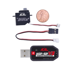 AGFRC A11CLS V3 Moteur numérique sans noyau programmable à grande vitesse CNC <span class=keywords><strong>1</strong></span>,4 kg 0,050 sec avec engrenages métalliques, petit servo pour voitures RC Mini-Z <span class=keywords><strong>1</strong></span>/28 - Product Image 3