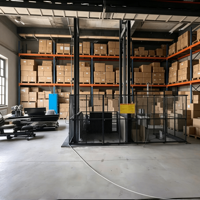 Équipement de levage d'entrepôt personnalisé, plateforme élévatrice hydraulique pour marchandises, commande électrique à distance, multi-tension, acier