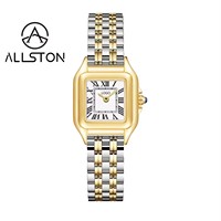 Hersteller OEM ODM Original Markenlogo Armbanduhren für Frauen Minimalistische Vintage Retro Mode Quadratische Damenuhr