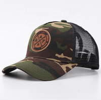Casquette de baseball trucker en maille de haute qualité, 5 panneaux, en mousse, avec logo patch PVC bicolore, imperméable, broderie 3D, style sport décontracté