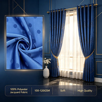 Offre d'usine : Tissu jacquard 100 % polyester à motif classique, facile à nettoyer, pour rideaux de chambre, salon et fenêtres