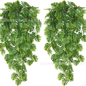 Artificial Monstera <b>Leaves</b> <b>Wall</b> Hanging Vine 76cm Green Indoor <b>Decoration</b> Plastic Rattan Plant Garland - Product Image 2