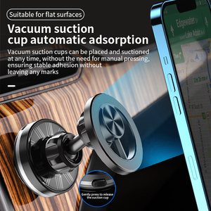 Phổ năng lượng mặt trời Powered xe người giữ điện thoại ổn định kính hấp phụ chân không di động màn hình điện thoại di động có thể gập lại khung từ - Product Image 3