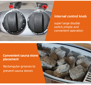 เตาอบไอน้ำไฟฟ้าสำหรับ2คน3.5KW ทันสมัยสำหรับห้องอบไอน้ำความจุ4คนพร้อมแผงควบคุมแบบมืออาชีพ - Product Image 5