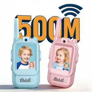 Talkie-walkie vidéo portable pour enfants <span class=keywords><strong>5</strong></span> en 1 avec caméra WiFi, portée de connexion de 500 m, logo personnalisé - Product Image 1