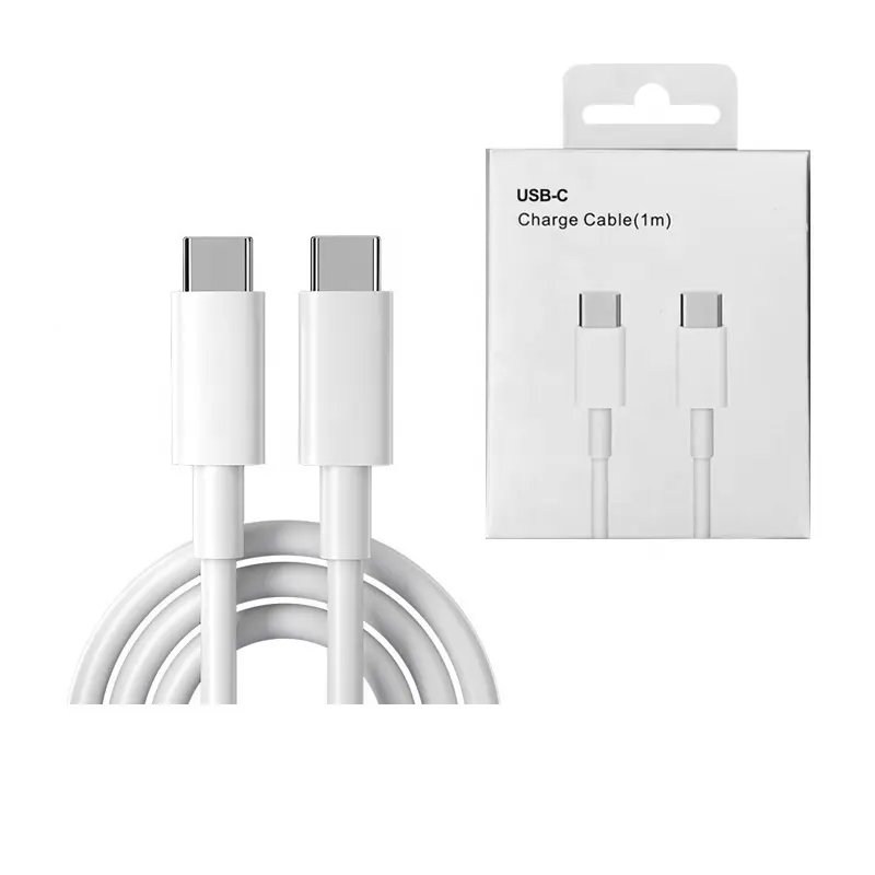 USB 2.0 60w tip c c tipi kablo 1m 2m şarj usb kabloları için samsung için çift usb-c veri şarj android için kablo i