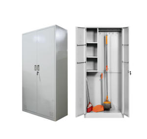 Escoba bloqueable de almacenamiento para exteriores, herramienta de jardín, <span class=keywords><strong>armario</strong></span> de limpieza, <span class=keywords><strong>armario</strong></span> de Patio, muebles de oficina de Metal modernos, venta directa de fábrica - Product Image 4