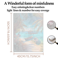 Kit de peinture par numéros DIY à réaliser soi-même, différentes tailles, lignes claires dessinées à la main avec loupe, peinture comestible sous vide
